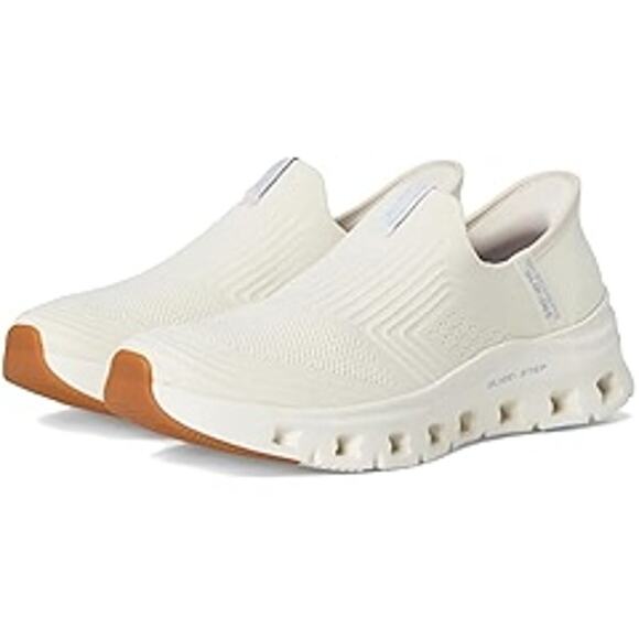 Skechers Women's Slip-ins: Glide-Step Stretch Knit Slip-on Sneakers cream sz 6 - Picture 1 of 7